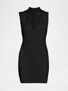 NWT Balmain Crossover V-Neck Knit Mini Dress size 42/US 10